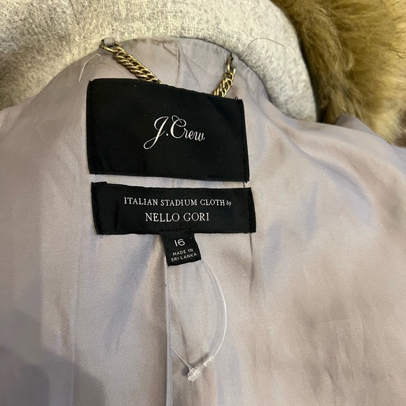 J Crew Italian Stadium Cloth Nello Gori Wool Blend Chateau Coat - Picture 7 of 9